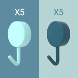 SZVPDKJ 10PCS Self Adhesive Wall Hook Strong Without Drilling Coat Bag Bathroom Door Kitchen Towel Hanger Hooks Home Storage Accessories
