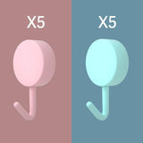 SZVPDKJ 10PCS Self Adhesive Wall Hook Strong Without Drilling Coat Bag Bathroom Door Kitchen Towel Hanger Hooks Home Storage Accessories