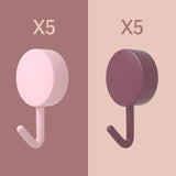 SZVPDKJ 10PCS Self Adhesive Wall Hook Strong Without Drilling Coat Bag Bathroom Door Kitchen Towel Hanger Hooks Home Storage Accessories