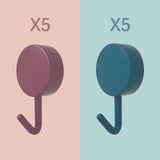 SZVPDKJ 10PCS Self Adhesive Wall Hook Strong Without Drilling Coat Bag Bathroom Door Kitchen Towel Hanger Hooks Home Storage Accessories