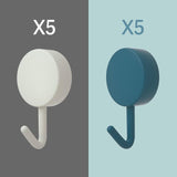 SZVPDKJ 10PCS Self Adhesive Wall Hook Strong Without Drilling Coat Bag Bathroom Door Kitchen Towel Hanger Hooks Home Storage Accessories