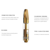 2pcs CBD Vape Cartridge Glass Refillable Atomizer (0.5ml) | 510 Atomizer Ceramic Dual Coil for CBD and Thick Oil