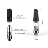 (Pack of 2) C2 CBD Oil Vape Tank Glass Refillable Vape Cartridge (0.5ml)for CBD and Thick Oil Black