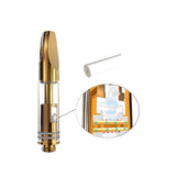 2pcs CBD Vape Cartridge Glass Refillable Atomizer (0.5ml) | 510 Atomizer Ceramic Dual Coil for CBD and Thick Oil