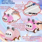 5D Diamond Painting Keychains, Cute Animal Car Diamond Drawing Pendant Decoration for Adults and Kids, Educational Creative DIY Set Gift. for Key Ring, Bag Decoration. (Mix(6Pcs))