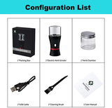 Electric Herb and Spice Grinder, Rechargeable Grinder with Stainless Steel Six-Blade Blade, 2 x 50ml Jars Basic Kitchen Grinder for Pollen Storage and Collection (1100 mAh)