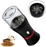 Electric Herb and Spice Grinder, Rechargeable Grinder with Stainless Steel Six-Blade Blade, 2 x 50ml Jars Basic Kitchen Grinder for Pollen Storage and Collection (1100 mAh)