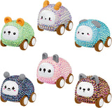 5D Diamond Painting Keychains, Cute Animal Car Diamond Drawing Pendant Decoration for Adults and Kids, Educational Creative DIY Set Gift. for Key Ring, Bag Decoration. (Mix(6Pcs))