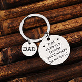 Father's Day Keychain Gift, Father's Day Christmas Birthday Gift for Dad from Son Daughter, Dad, I Will Always Love You, You Will Always Be My Hero Keychain