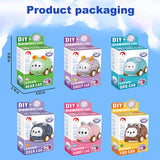 5D Diamond Painting Keychains, Cute Animal Car Diamond Drawing Pendant Decoration for Adults and Kids, Educational Creative DIY Set Gift. for Key Ring, Bag Decoration. (Mix(6Pcs))