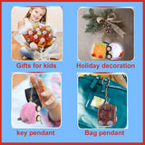 5D Diamond Painting Keychains, Cute Animal Car Diamond Drawing Pendant Decoration for Adults and Kids, Educational Creative DIY Set Gift. for Key Ring, Bag Decoration. (Mix(6Pcs))