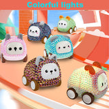 5D Diamond Painting Keychains, Cute Animal Car Diamond Drawing Pendant Decoration for Adults and Kids, Educational Creative DIY Set Gift. for Key Ring, Bag Decoration. (Mix(6Pcs))