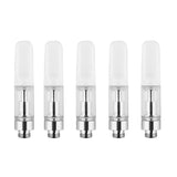 Oil Vape Carts 5pcs/pack Clearomizer CBD Vape Pen Thick Oil Glass Tank (White)