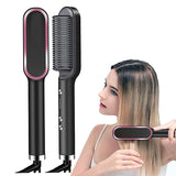 SZVPDKJ Electric Ceramic Ionic Hair Straighten Straightener Brush Hot Comb Pressing Electric Hot Comb Hair Straightener