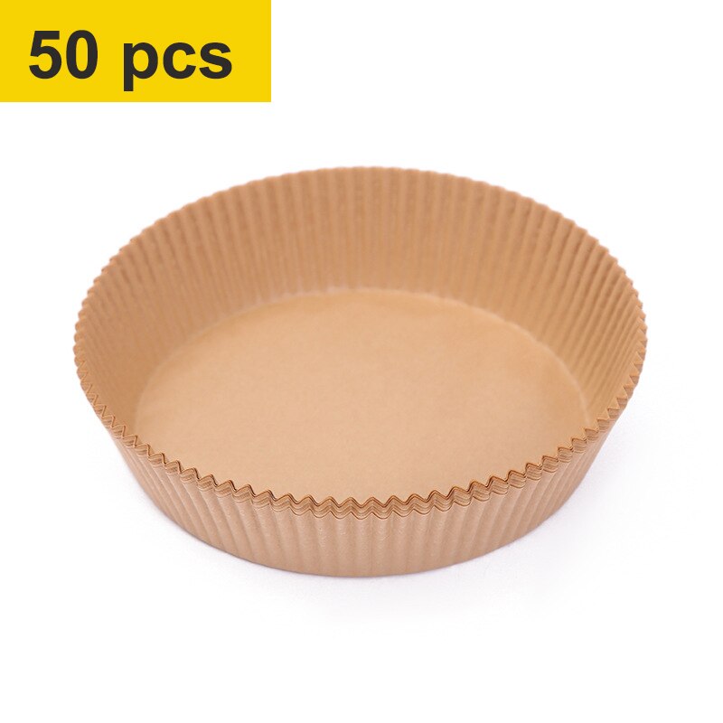 50pcs Air Fryer Disposable Paper Liner Non-Stick Air Fryer Parchment Paper  Liners Baking Paper Filters For AirFryer Micro-wave