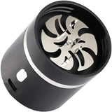 Electric Mini Herb Grinder 2inch , Spice Grinder for Marijuana (Black) Rechargeable Portable, with Cleaning Brush (Six Leaf Blade)