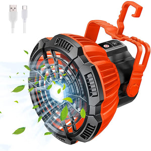 Portable Camping Fan with LED Lantern, Rechargeable Tent Fan with Hook, USB Personal Desktop Fan with Remote Control, Suitable for Camping, BBQ, Picnic, Outdoor, Office, Home, Dorm.