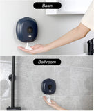 SZVPDKJ Wall Mounted Automatic Foam Soap Dispenser ,Touchless Soap Dispenser Which has Infrared Motion Sensor LED Display and 3-Gear Adjustable Waterproof Soap Dispenser (Navy Blue)