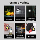 SZVPDKJ COB Mini Pocket Flashlight,Tent Light,Portable Outdoor Work Light,with Folding Stand and Bottle Opener,Suitable for Camping,Night Running,Night Fishing and Outdoor Emergency Lighting